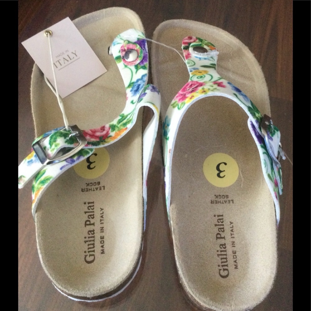 Giulia Palai Girl Italian Floral Sandals